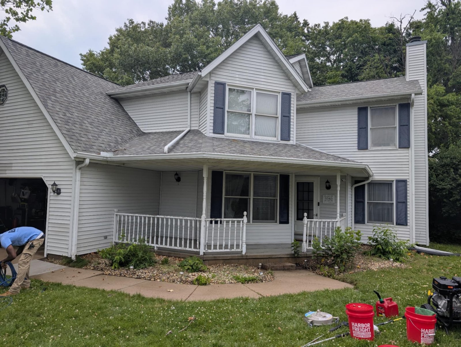 House exterior after a professional wash
